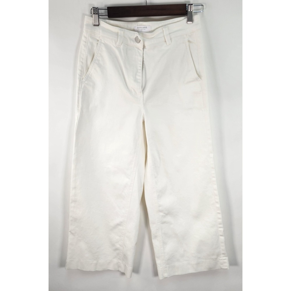 Everlane Pants Women's 6 Ivory Wide Leg High Rise